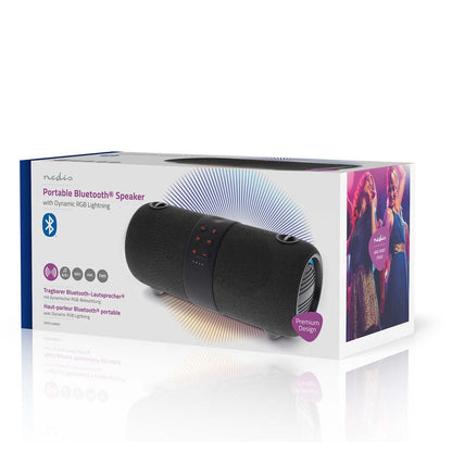 Nedis Bluetooth® Speaker | Maximum battery play time: 6.5 hrs | Handheld Design | 40 W | Stereo | Built-in microphone | IPX6 | Linkable | Black