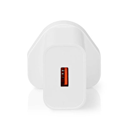 Nedis Wall Charger | 18 W | Quick charge feature | 3.0 A | Number of outputs: 1 | USB-A | Automatic Voltage Selection | White