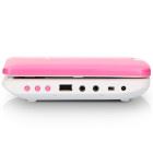 Lenco DVP-910PK | Portable 9" DVD-Player | USB Headphones and Mounting bracket | Pink