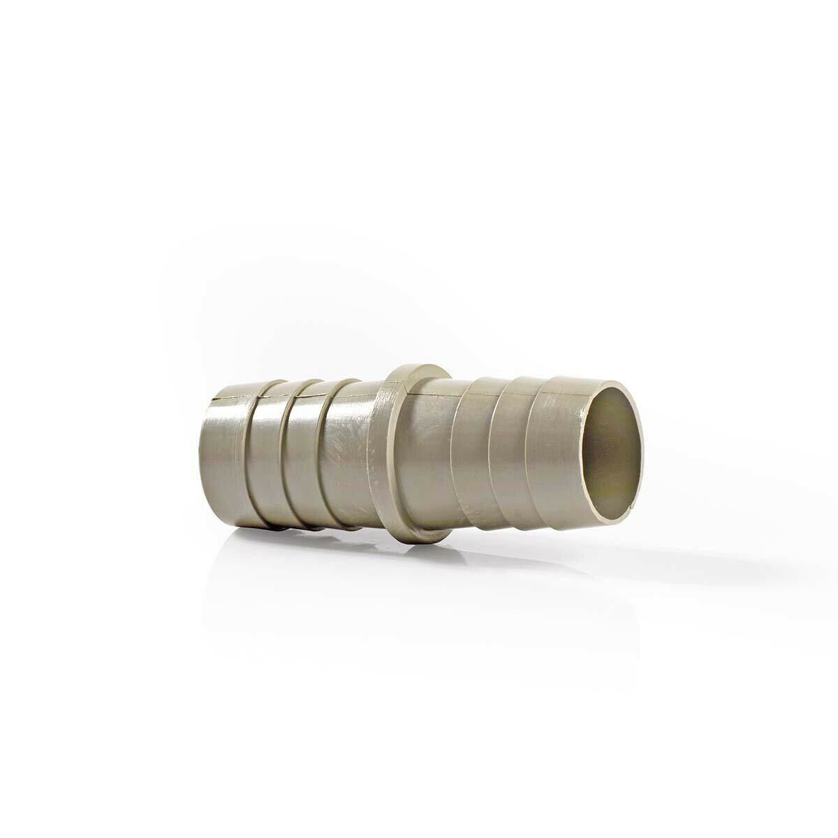 Nedis Hose Extension Adapter with 2 Hose Clips | 19 mm | 19 mm | Grey / Metal