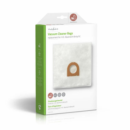 Nedis DUBG220HOL4 | Vacuum Cleaner Bag | 4 pcs | Synthetic | Most sold for: H.E.-Bauknecht Birdy/SC | White