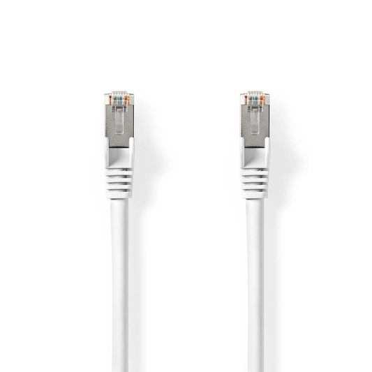 Nedis Cat 8.1 Network Cable | S/FTP | RJ45 Male | RJ45 Male | 10.0 m | Round | LSZH | White | Label | 17.080.999