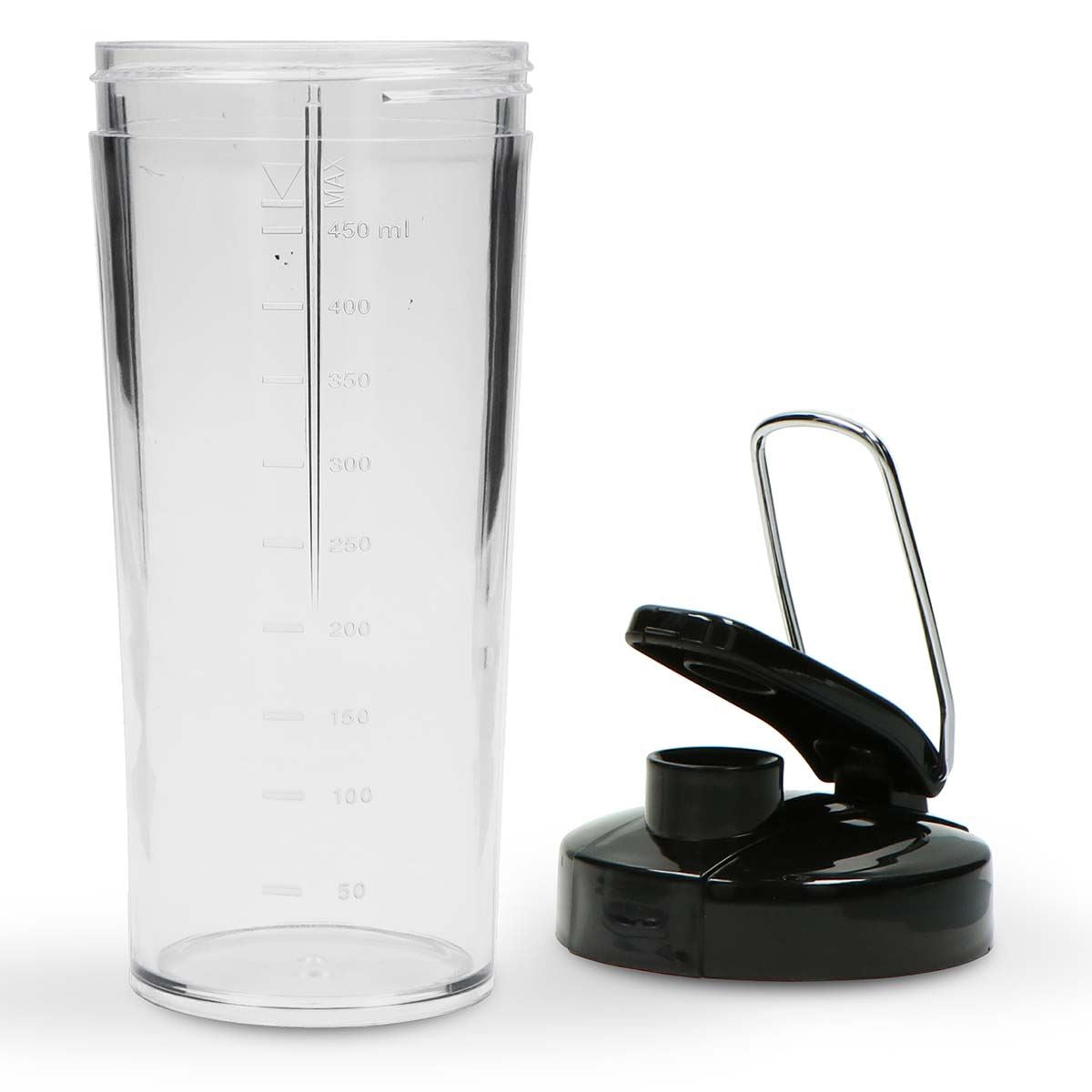 Trebs 99242 | Smoothie-to-go | Pro drinking cup Comfortjuicer | 450 ml | School, Work or Gym | Black