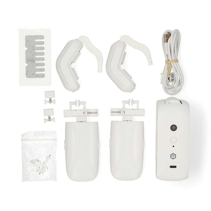 Nedis SmartLife Curtain Robot | I Rail / Rod Rail / U Rail | Curtains / Drapes | Battery Powered / USB Powered | 4000 mAh | Bluetooth® | White