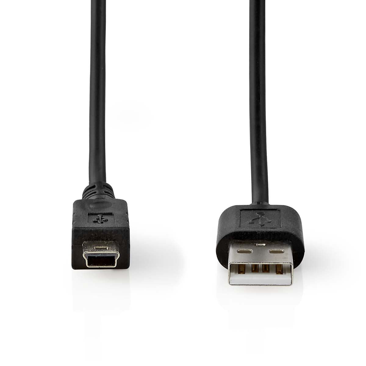 Nedis USB Cable | USB 2.0 | USB-A Male | Mini 5-Pin Male | 480 Mbps | Nickel Plated | 2.00 m | Round | PVC | Black | Label | 83.836.272