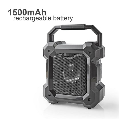 Nedis Bluetooth® Speaker | Maximum battery play time: 13 hrs | Table Design | 5 W | Mono | Built-in microphone | Black