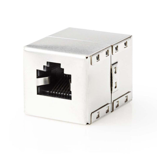 Nedis Network Coupler | CAT5e / CAT6 | Shielded | RJ45 Female | RJ45 Female | Straight | Metal | Box