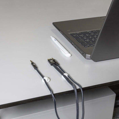 Nedis CMGC20026WT | Cable Management | Cable Clip | Click and Go | 6 pcs | Number of slots: 2 Slots | Maximum cable thickness: 5.3 mm | TPE | White
