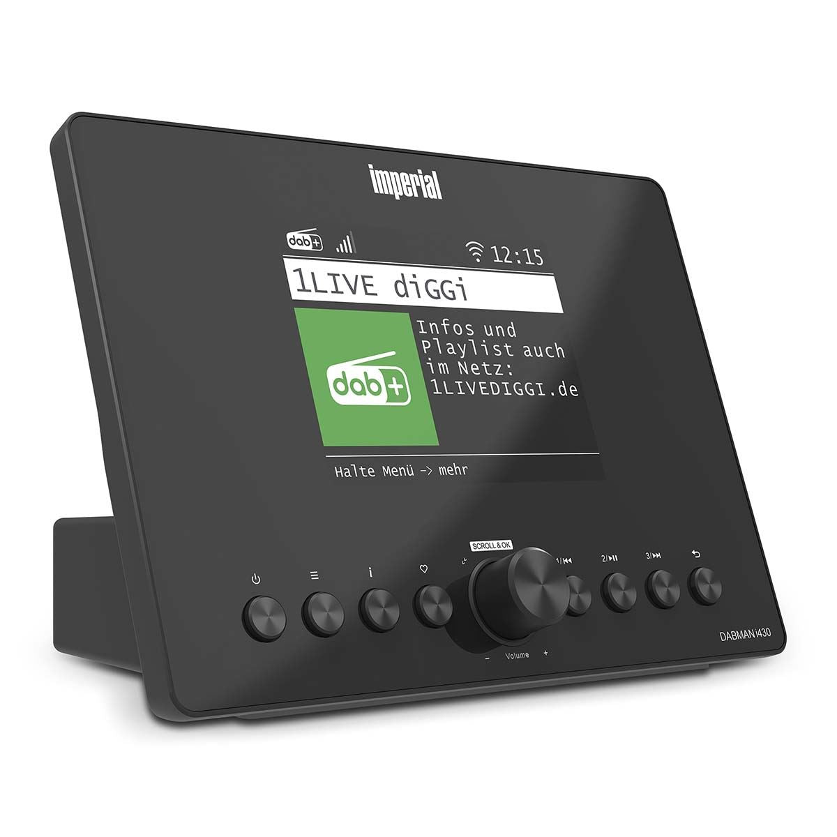 Imperial DABMANI430BK | Compact Hybrid Radio (Internet, DAB+, FM Hi-Fi tuner, Wi-Fi and LAN) with Bluetooth®