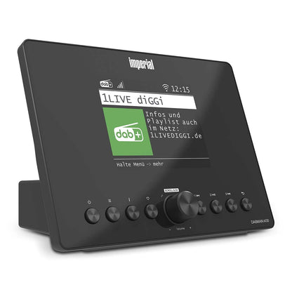 Imperial DABMANI430BK | Compact Hybrid Radio (Internet, DAB+, FM Hi-Fi tuner, Wi-Fi and LAN) with Bluetooth®