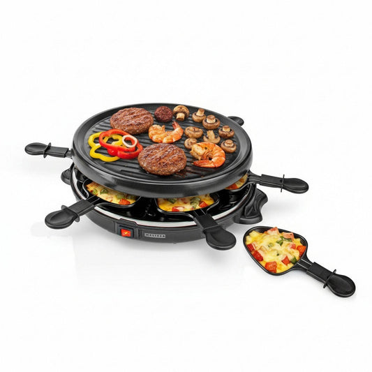 MELISSA Gourmet / Raclette | Grill | 6 Persons | Spatula | Non stick coating | Round