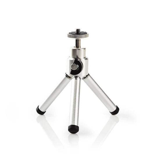 Nedis Tripod | Maximum load capacity: 0.8 kg | Minimum working height: 11 cm | Maximum working height: 14.5 cm | 1 Segment | Ball Head | Travel bag included | ABS / Steel | Silver