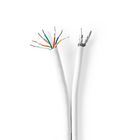 Nedis IEC (Coax) CAT6 Combi Cable on reel | RG58 | 75 Ohm | Triple Shielded | ECA | 25.0 m | Round | White | Gift Box