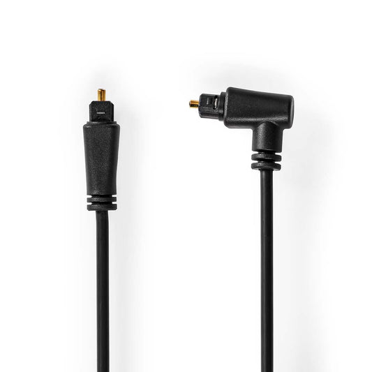 Nedis Optical Audio Cable | TosLink Male | TosLink Male | Rotatable | 2.00 m | Round | PVC | Black | Envelope