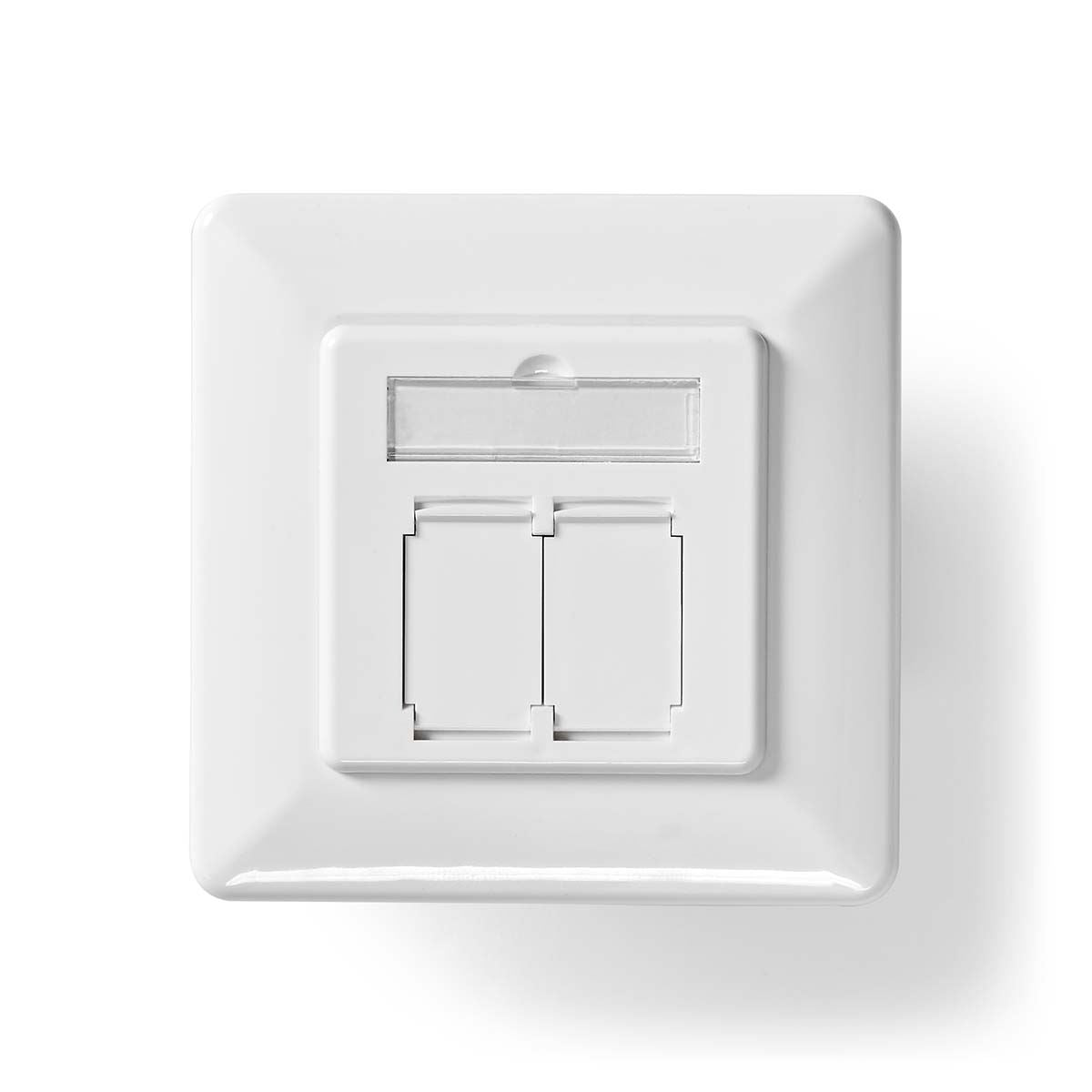 Nedis Network Wall Box | In-Wall | 2 port(s) | CAT6 | Straight | Female | Gold Plated | PVC | White | Box