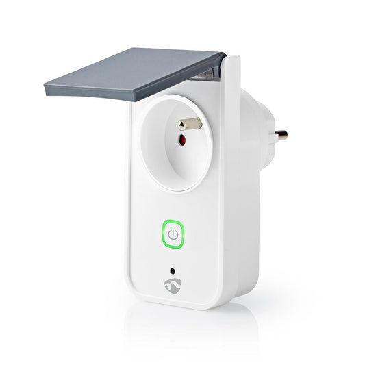 Nedis SmartLife Smart Plug | Wi-Fi | IP44 | Power meter | 3680 W | Type E (CEE 7/6) | -30 - 40 °C | Android™ / IOS | Grey / White | 1 pcs
