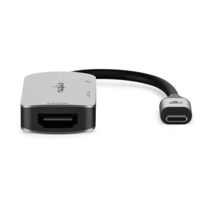 Nedis USB Multi-Port Adapter | USB 3.2 Gen 1 | USB-C™ Male | HDMI™ Output / USB-A Female / USB-C™ Female | 5 Gbps | 0.10 m | Round | Nickel Plated | PVC | Grey | Box
