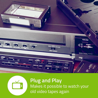 Nedis VHS Converter | Conversion: VHS-C to VHS | Plug and play | Black