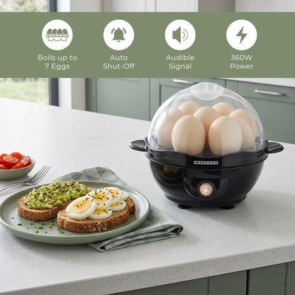 MELISSA Egg boiler | 7 Eggs | 360w | Transparent button | Black