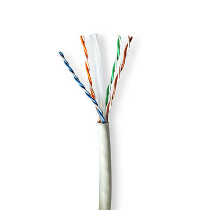 Nedis CCBG8535GY305S | Network Cable Roll | CAT6a | Solid | U/UTP | Copper | 305.0 m | Indoor | Round | LSZH | Grey | Pull Box