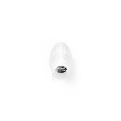 Nedis Satellite & Antenna Adapter | Screw Clamp | Screw Clamp | Nickel Plated | 75 Ohm | Straight | ABS | White | 10 pcs | Envelope
