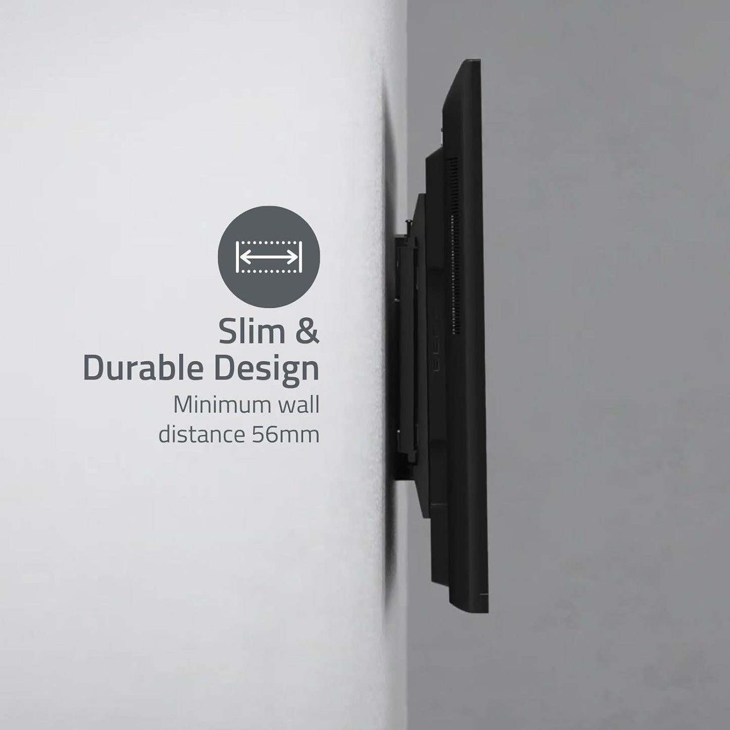 Nedis Motorised TV Wall Mount | 32 - 75 " | Maximum supported screen weight: 50 kg | Rotatable | Minimum wall distance: 56 mm | Remote controlled | ABS / Steel | Black