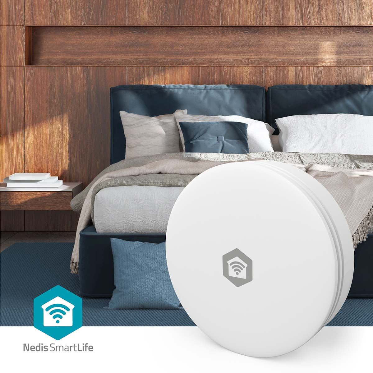 Nedis WIFISA11CWT | SmartLife Air Quality Monitor | Wi-Fi | Carbon Dioxide (CO2) / Humidity / Temperature | Android™ / IOS | White
