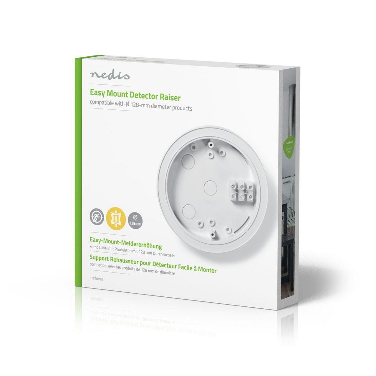 Nedis Detector Mount | Diameter: 128 mm | Screw and Plug | White