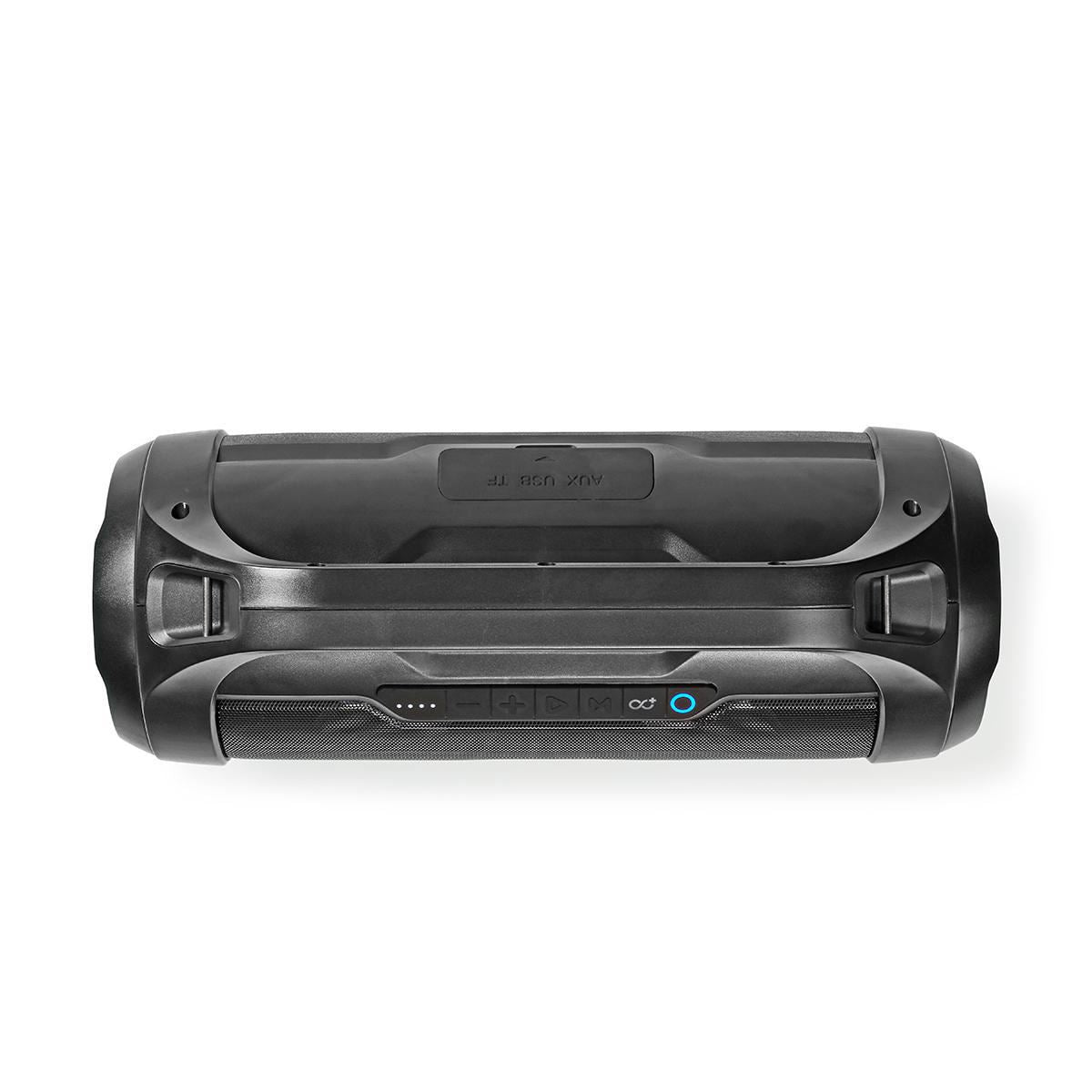 Nedis Bluetooth® Party Boombox | 6 hrs | 2.0 | 60 W | Media playback: AUX / Micro SD / USB | IPX5 | Linkable | Carrying handle | Party lights | Black