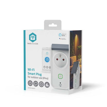 Nedis SmartLife Smart Plug | Wi-Fi | IP44 | Power meter | 3680 W | Type E (CEE 7/6) | -30 - 40 °C | Android™ / IOS | Grey / White | 1 pcs