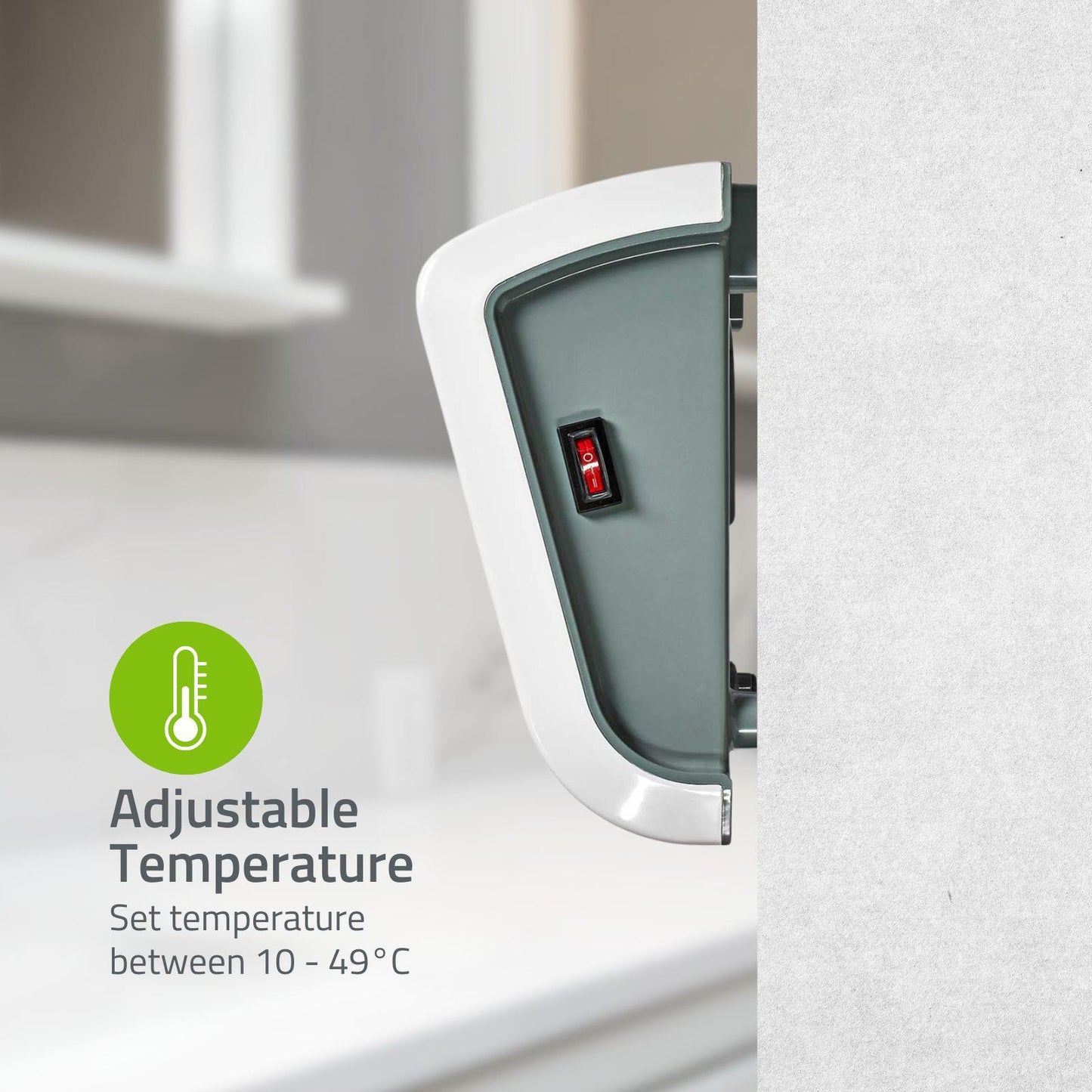 Nedis Bathroom Heater | 2000 W | Adjustable thermostat | 2 Heat Modes | IP22 | Remote control | White