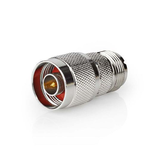 Nedis Satellite & Antenna Adapter | N Male | PL259 Female | Nickel Plated | 75 Ohm | Straight | Metal | Silver | 10 pcs | Envelope
