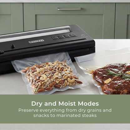 MELISSA Vacuum sealer | 110w | with Integrated Roll Holder |Built-in Cutter | Black