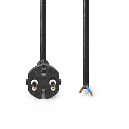 Nedis Bare End Power Cord | 7.00 m | CEE 7/17 | 250 V AC | 16 A | Black | PVC
