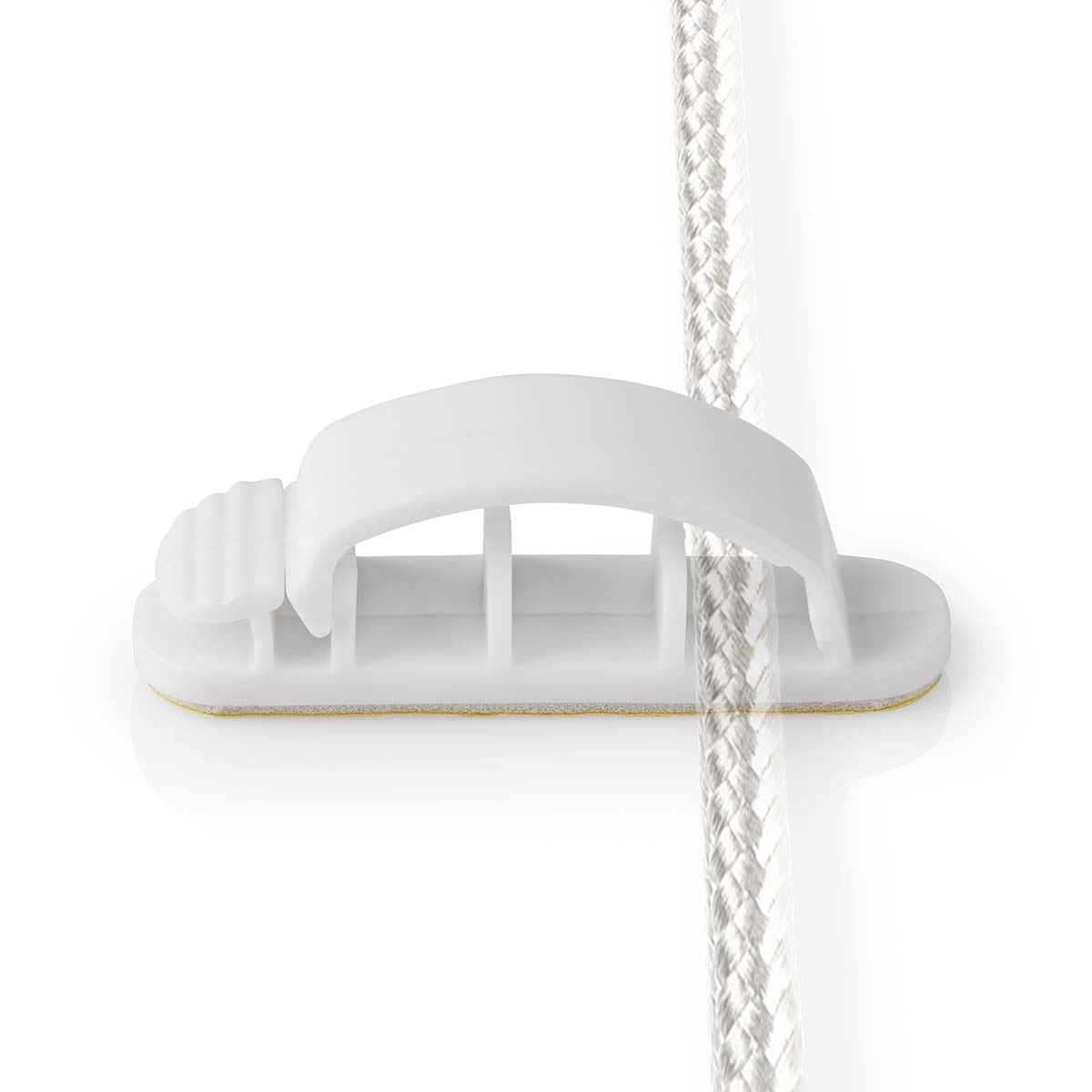 Nedis CMGC22033WT | Cable Management | Cable Clip | Locked | 3 pcs | Number of slots: 3 Slots | Maximum cable thickness: 7.5 mm | Polypropylene | White