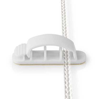 Nedis CMGC22033WT | Cable Management | Cable Clip | Locked | 3 pcs | Number of slots: 3 Slots | Maximum cable thickness: 7.5 mm | Polypropylene | White