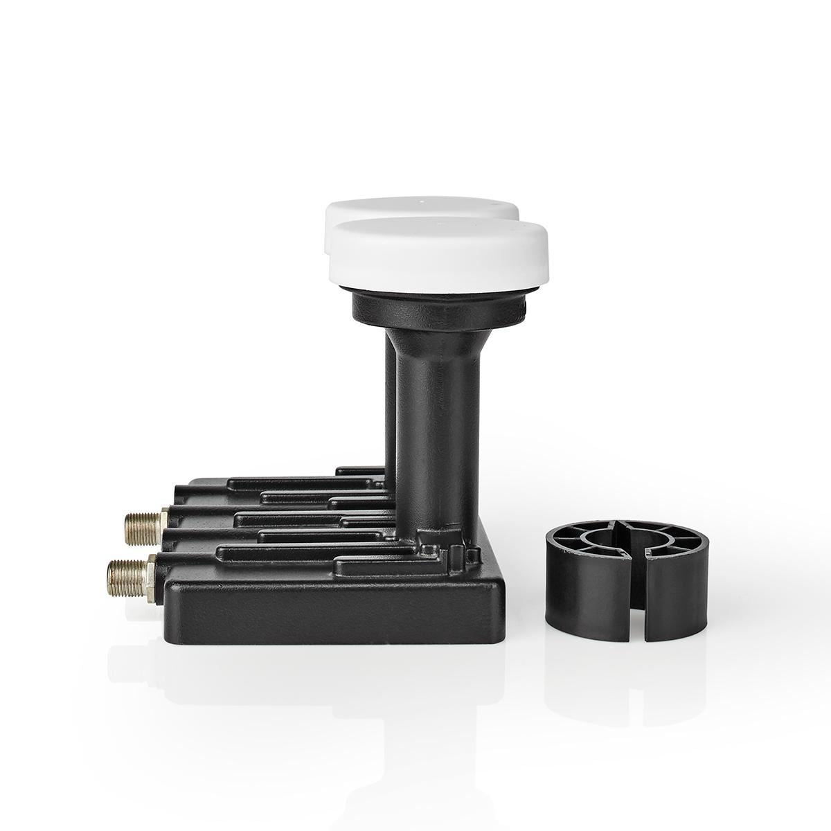 Nedis LNB | Twin Monoblock 6.0° | Output connection: 2x F-Connector | Noise figure range: 0.85 dB | Conversion gain: 52 - 67 dB | Black | Suitable for: Astra+ / Hotbird