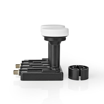 Nedis LNB | Twin Monoblock 6.0° | Output connection: 2x F-Connector | Noise figure range: 0.85 dB | Conversion gain: 52 - 67 dB | Black | Suitable for: Astra+ / Hotbird