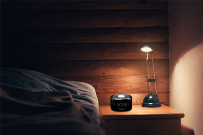 Lenco CR-12BK | FM Clock Radio | Night Light | Black