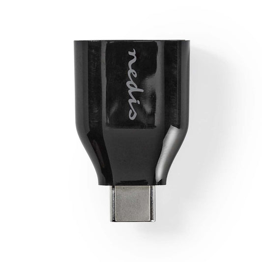 Nedis USB-C™ Adapter | USB 3.2 Gen 1 | USB-C™ Male | USB-A Female | 5 Gbps | Round | Nickel Plated | Black | Box