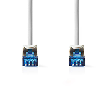Nedis CAT6a Network Cable | S/FTP | RJ45 Male | RJ45 Male | 0.50 m | Snagless | Round | LSZH | Grey | Envelope