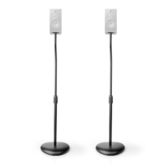 Nedis Speaker Mount | Compatible with: Universal | Floor | 4.5 kg | Height Adjustable | ABS / Steel | Black