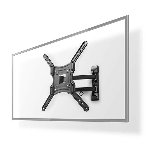 Nedis Full Motion TV Wall Mount | 23 - 55 " | Maximum supported screen weight: 30 kg | Tiltable | Rotatable | Minimum wall distance: 70 mm | Maximum wall distance: 400 mm | 3 Pivot point(s) | ABS / Steel | Black