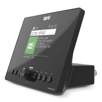 Imperial DABMANI430BK | Compact Hybrid Radio (Internet, DAB+, FM Hi-Fi tuner, Wi-Fi and LAN) with Bluetooth®