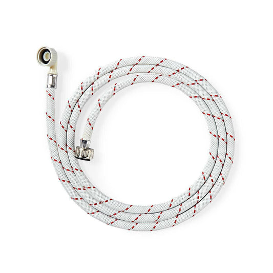 Nedis Nylon Inlet Hose | 3/4'' | 3/4'' | 10 Bar | 90 °C | 2.50 m | Application: Dish / Washing Machine | Nylon | Red / White