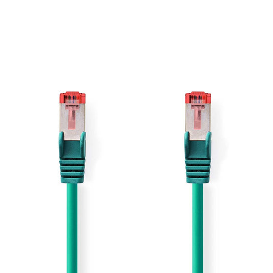 Nedis CAT6 Network Cable | RJ45 Male | RJ45 Male | S/FTP | 15.0 m | Round | LSZH | Green | Label