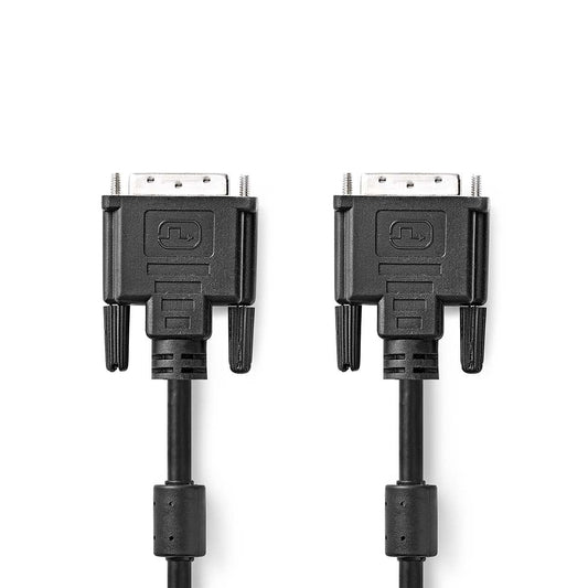 Nedis DVI Cable | DVI-D 24+1-Pin Male | DVI-D 24+1-Pin Male | 2560x1600 | Nickel Plated | 3.00 m | Straight | PVC | Black | Envelope