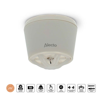 Alecto Heat Detector 10 Year - White