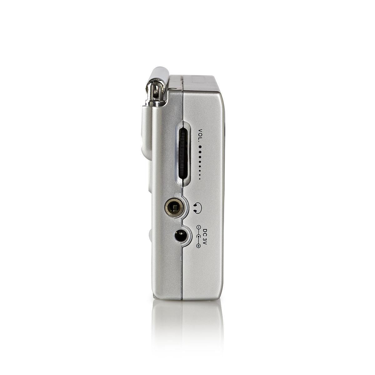 Nedis World Receiver Radio | Portable Design | AM / FM / SW | Battery Powered / Mains Powered | Digital | 1.5 W | Headphone output | Alarm clock | Sleep timer | Grey