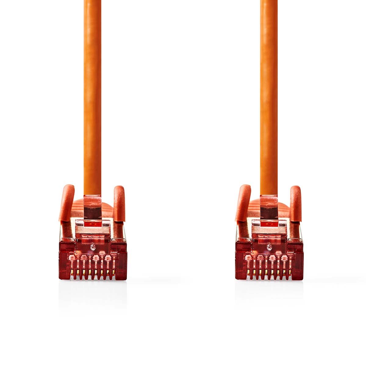 Nedis CAT6 Network Cable | RJ45 Male | RJ45 Male | S/FTP | 2.00 m | Round | LSZH | Orange | Label